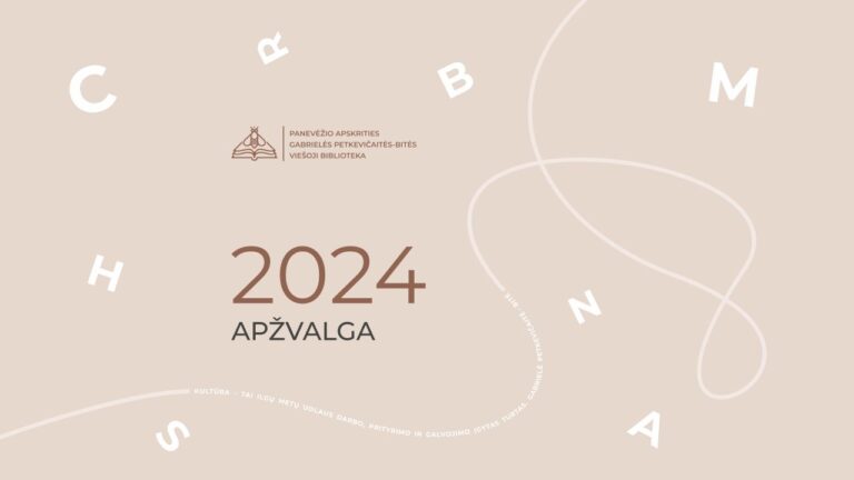 Užrašas 2024 apžvalga kakaviniame fone