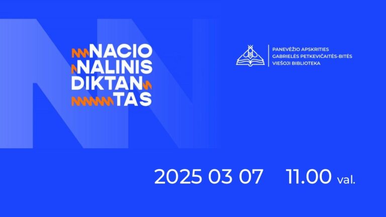 Nacionalinio diktanto logotipas ir data